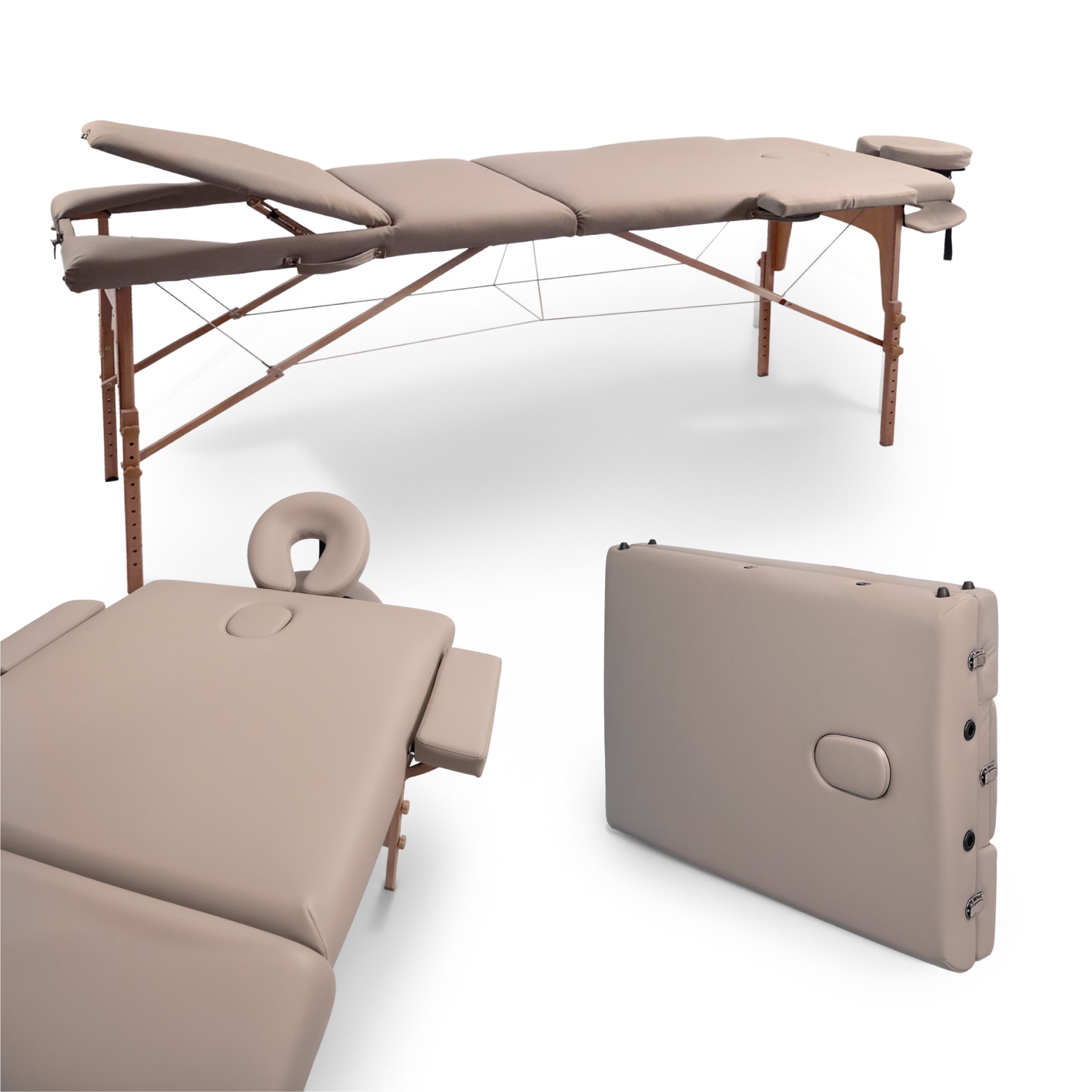 Складной массажный стол Unix  Serenity 3 Section Grey