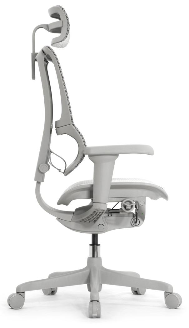 Эргономичное кресло Falto IOO Ultra (наклон вперёд, сетка, серый)