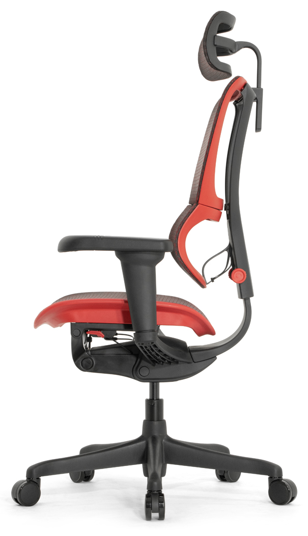 Геймерское кресло Falto IOO Ultra Game (наклон вперёд, сета, чёрный с красным)