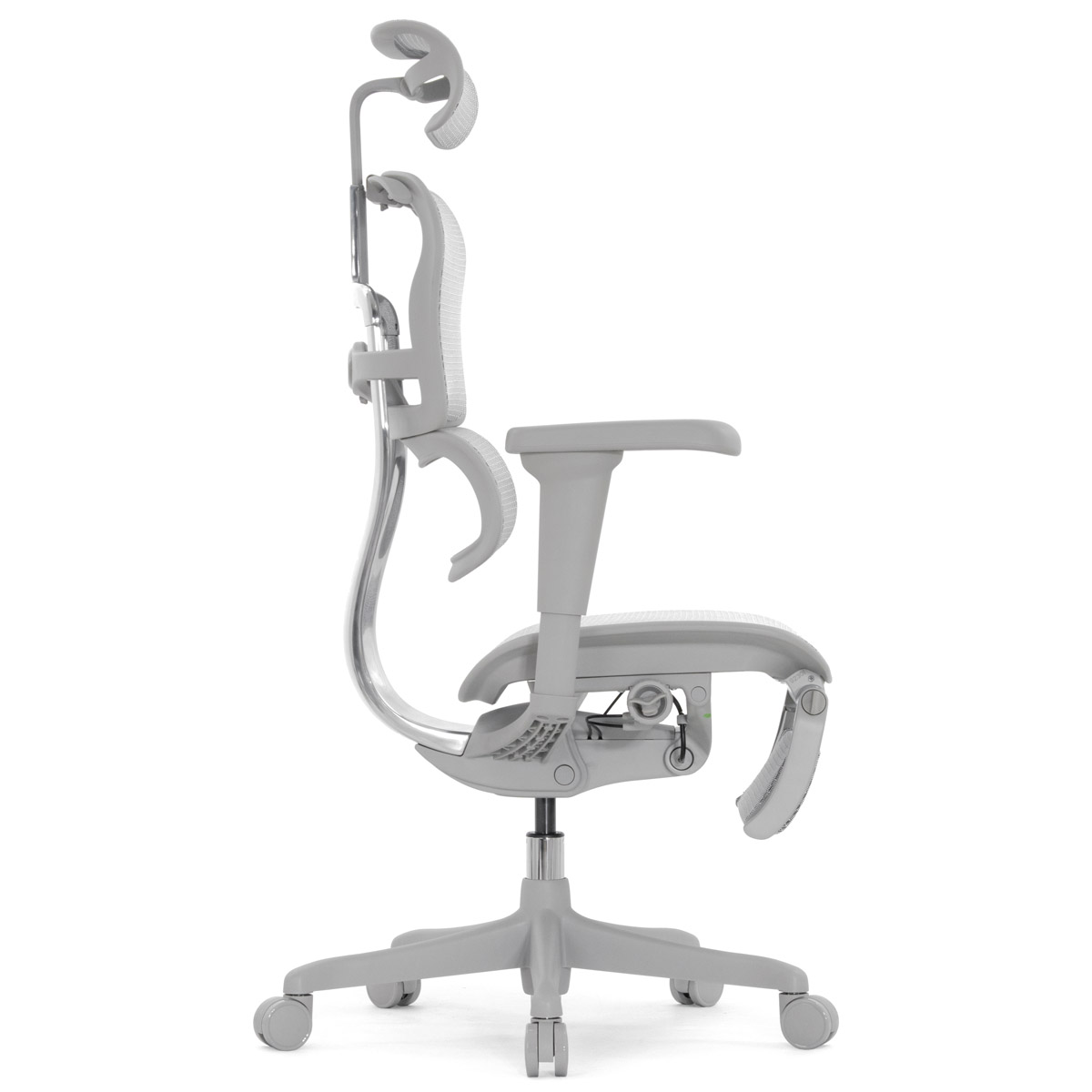 Эргономичное кресло Falto Ergohuman 2 Ultra с подножкой (наклон вперёд, сетка, серый)