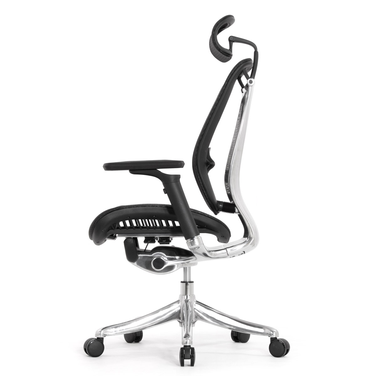 Эргономичное кресло Falto Spring 2 (поясничный валик, подлокотники 6D (360), сетка, чёрный)