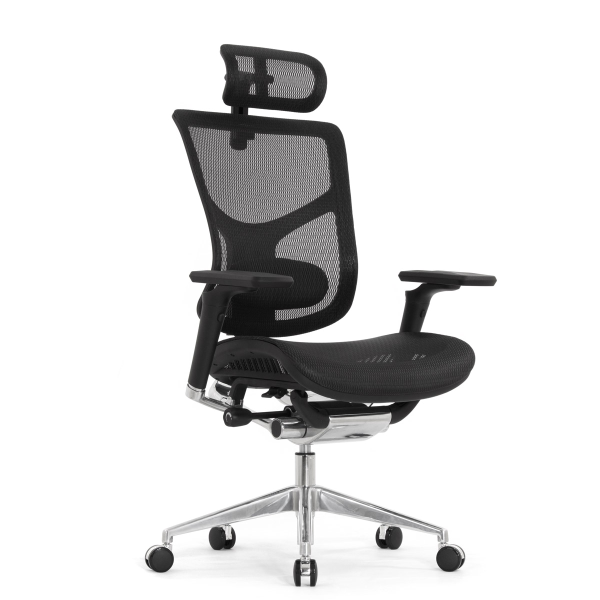 Компьютерное кресло Falto Star Ergo 2 (2D поясничный упор, подлокотники 6D (360), сетка, чёрный)