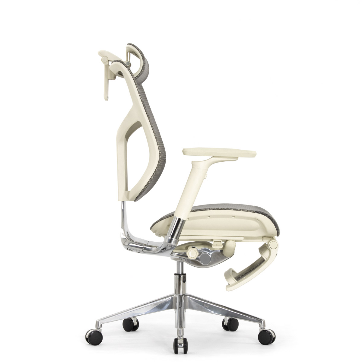 Эргономичное кресло Falto Star 2 с подножкой (подлокотники 6D (360), сетка, цвет светлый)