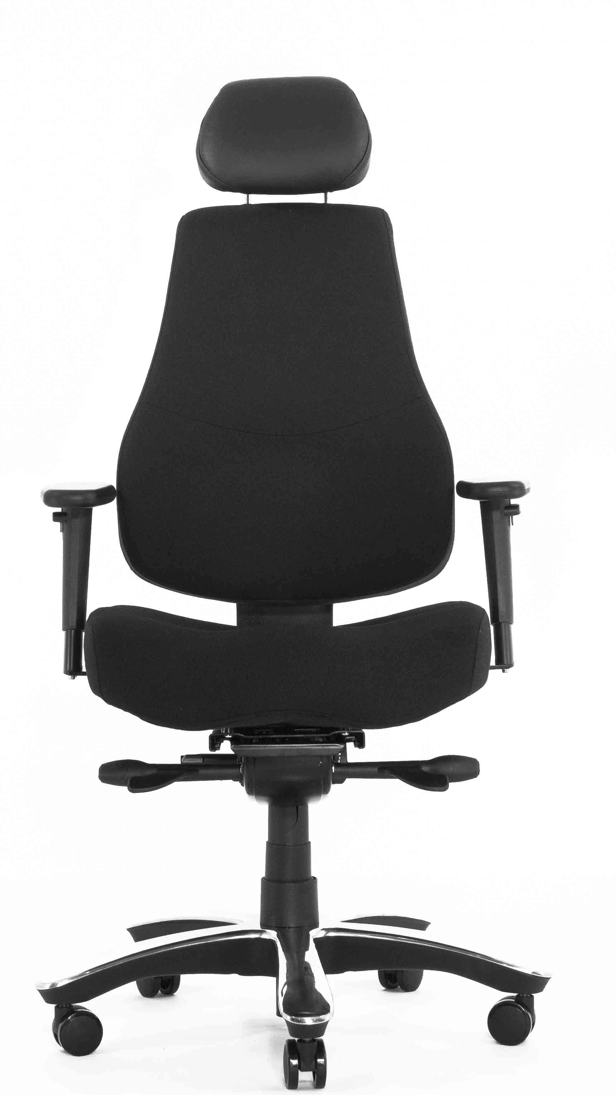 Эргономичное кресло Falto Dispatcher Orto (наклон сиденья, анатомическая форма, ткань, чёрный)