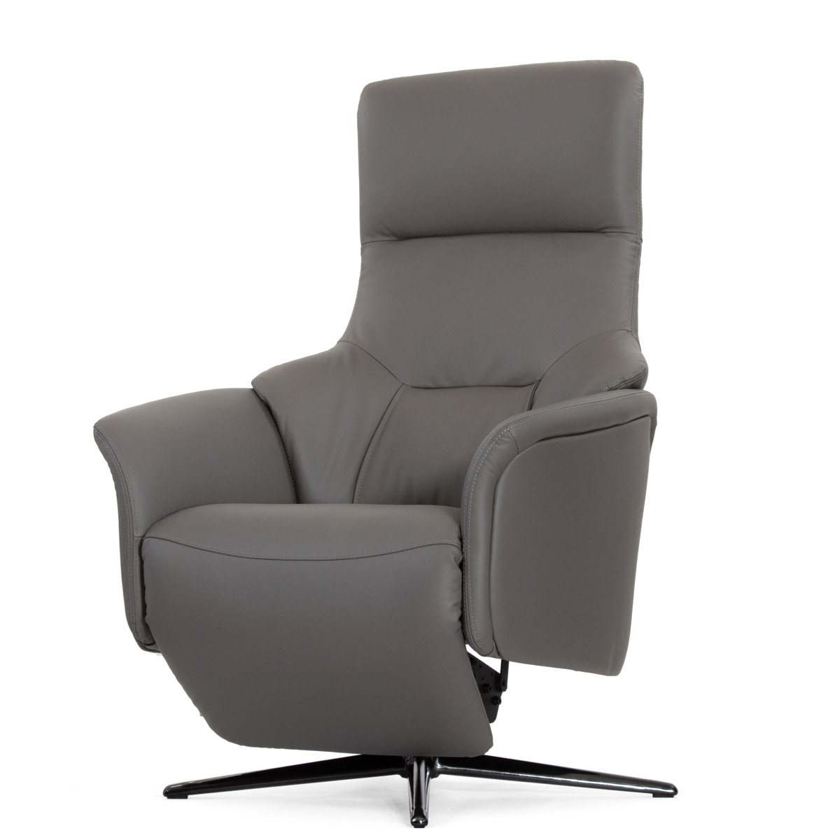 Кресло-реклайнер Falto Titanio (2 мотора, zero, аккумулятор, натуральная кожа, тёмно-серый)