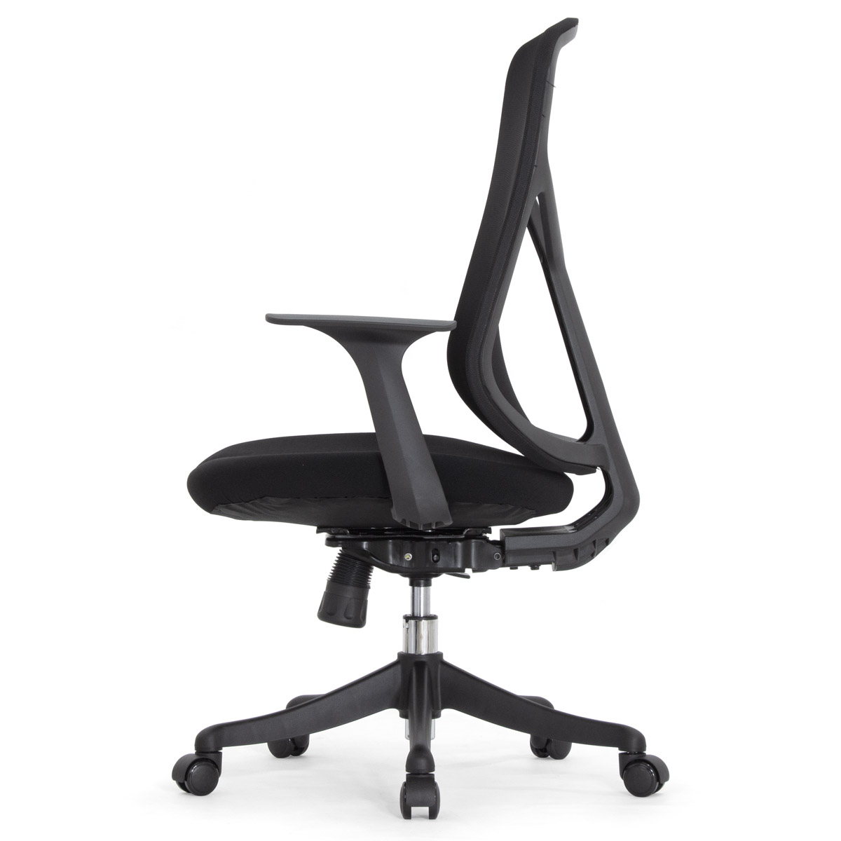 Эргономичное кресло Falto Кураж (без подголовника, сетка, ткань, черный)