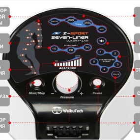 Лимфодренажный аппарат WelbuTech Seven Liner ZAM-Luxury Z-Sport СТАНДАРТ, XXL (аппарат + ноги) треугольный тип стопы