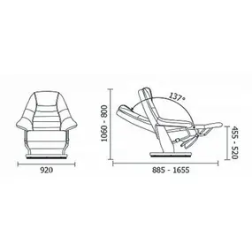 Кресло-реклайнер Relax Concord (2 мотора, натуральная кожа Nappa, тёмно-серый)