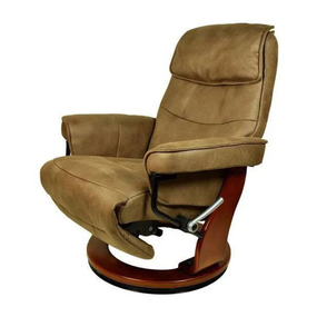 Кресло-реклайнер Relax Rio (встроенная подножка, искусственный нубук, коричневый)