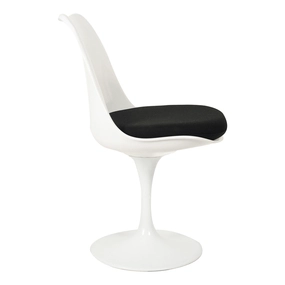 Стул Eero Saarinen Tulip Chair, черная подушка