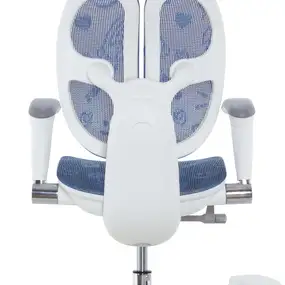 Детское эргономичное кресло Falto ORTO (корсетная спинка, слайдер, подлокотники 3D, сетка, синий)