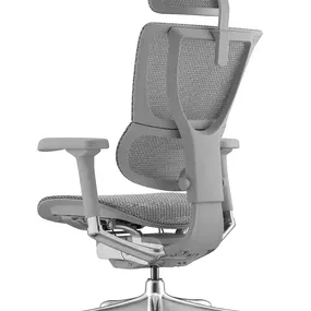 Эргономичное кресло Falto IOO E Elite (электроуправление, SmartWork, алюминий, наклон вперёд, сетка, серый)
