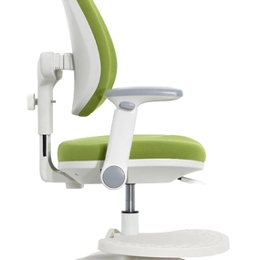 Детское эргономичное кресло Falto KIDS MAX DUO-P, ППУ латекс, спинка корсет, подножка, подлокотник 3D, обивка (зелёный)