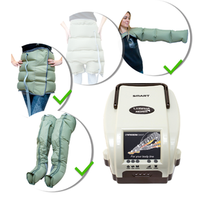 Лимфодренажный аппарат LymphaNorm Smart + 2 манжеты для ног (L) + талия (XL / XXL) + манжета для рук