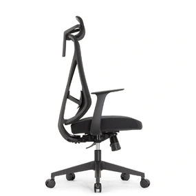 Эргономичное кресло Falto Kuraj (поясничный упор, сетка, ткань, чёрный)