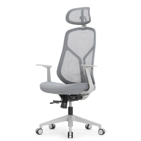 Эргономичное кресло Falto КУРАЖ LUX (сетка, ткань, серый каркас, серый)