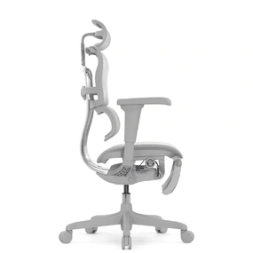 Эргономичное кресло Falto Ergohuman 2 Ultra с подножкой (наклон вперёд, сетка, серый)