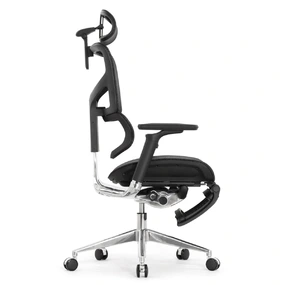 Эргономичное кресло Falto Sail 2 с подножкой (динамичный поясничный упор, подлокотники 6D (360), сетка, чёрный)