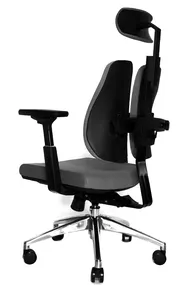 Ортопедическое кресло Falto ALPHA (корсетная спинка, ткань, тёмно-серый)