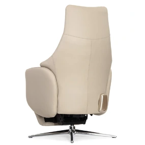 Кресло-реклайнер Falto Crema (2 мотора, zero, аккумулятор, натуральная кожа, бежевый)