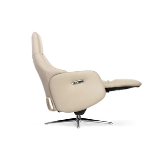 Кресло-реклайнер Falto Crema (2 мотора, zero, аккумулятор, натуральная кожа, бежевый)